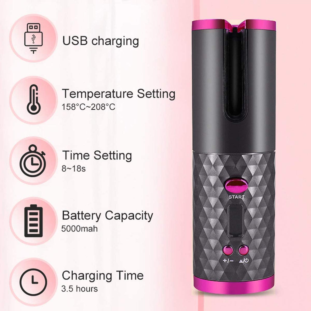 Le Angelique Portable Wireless USB Automatic Hair Curler